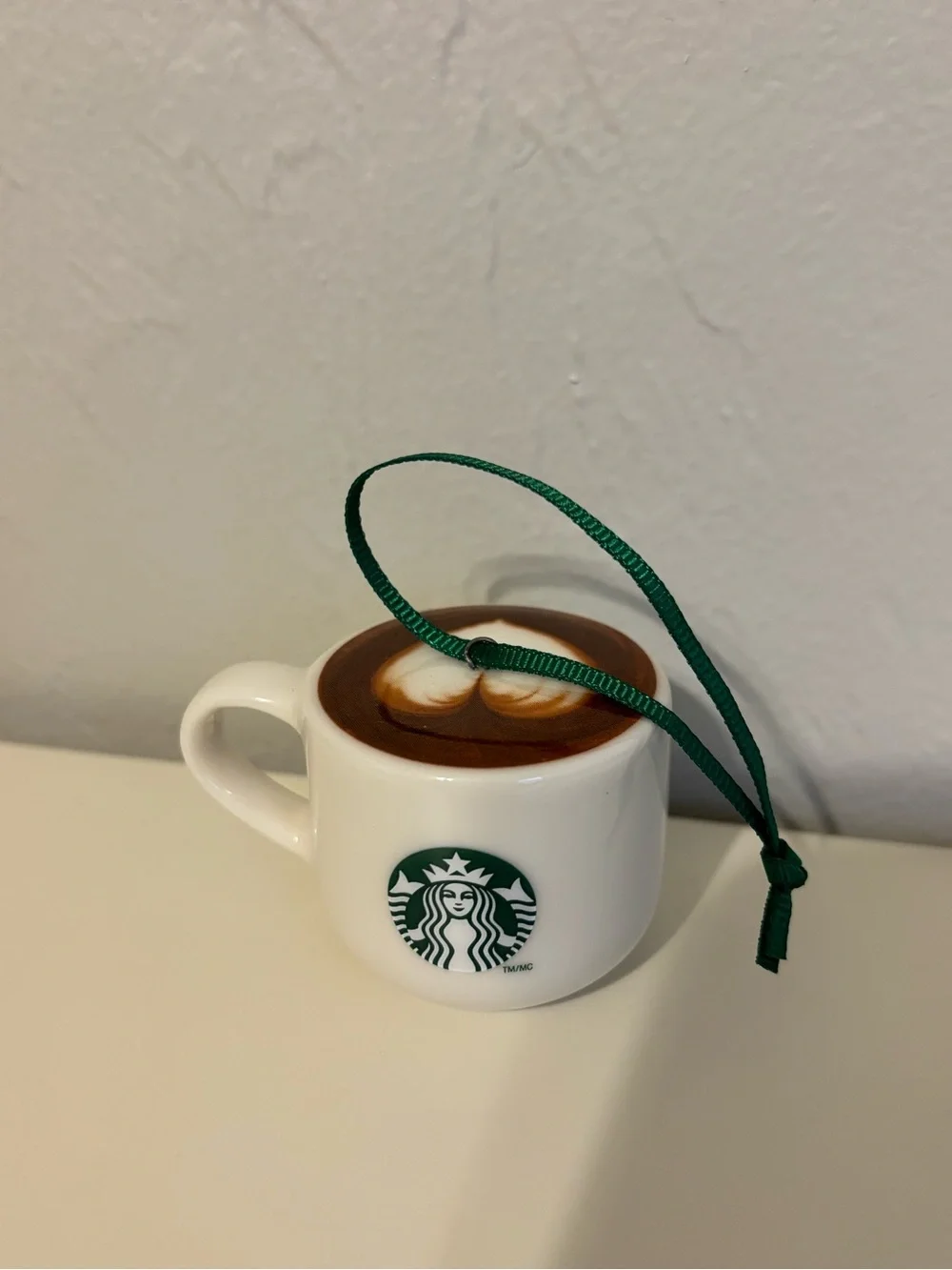 Starbucks 2025 Holiday Mini White Coffee Mug Ceramic Christmas Ornament